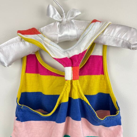Mini Boden Knot Back Race Back Tank Multi Stripe 2-3 - Picture 5 of 5